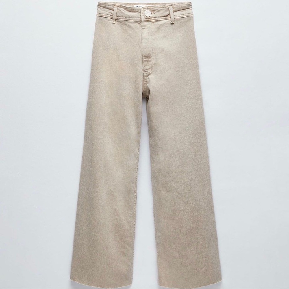 Zara Marine Straight Wide-Leg Jeans